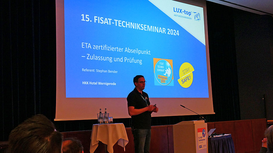 Stephan Bender, LUX-top® Fall Protection: „ETA zertifizierter Abseilpunkt – Zulassung und Prüfung“