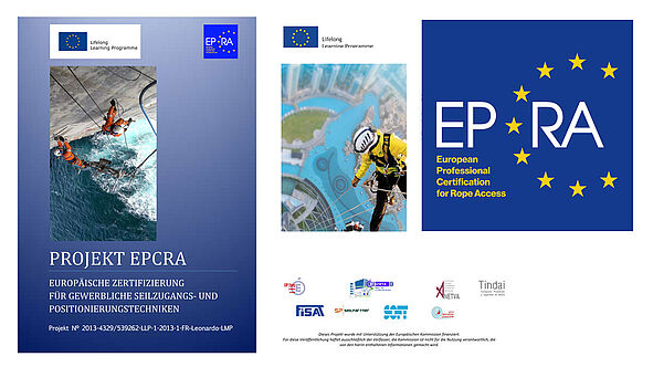 Projekt EPCRA: Europäische Zertifizierung für Seilzugangs- und Positionierungstechniken (Rope Access) – European Professional Certification.